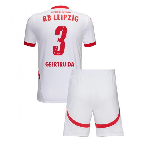 Dres RB Leipzig Lutsharel Geertruida #3 Domaci za djecu 2024-25 Kratak Rukav (+ kratke hlače)